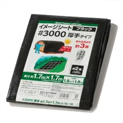 モリリン ブラックシート レジャーシート #3000 実寸約1.7m×1.7m 約2畳 厚手 屋外使用目安約3年 ハトメ数8 雨よけ 風よけ 野積み 30L1818