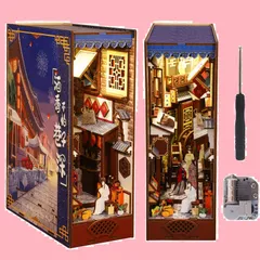 おもちゃ 3Dパズル 子、友達、恋人 初心者向け+LEDライト、防塵カバー セット 手作りキット ドールハウス 誕生日、休日、クリスマスプレゼント(SL03）14歳以上対象 木製ミニチュア DIY 1/24 Spilay