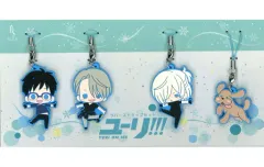 【中古】ストラップ(キャラクター) 集合 ラバーストラップ4種セット 「ユーリ!!! on ICE」 コトブキヤショップ限定