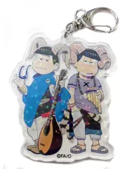 【中古】キーホルダー・マスコット(キャラクター) カラ松＆一松 「HMV×おそ松さん ホログラムコンビアクリルキーホルダーコレクション」 HMV店舗限定