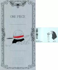 [중고] 노트 메모장 ONE PIECE (너에게 맡긴다) 노트 & 스티커 메모 세트 [이치 반 쿠지 원피스 대 해적 생크스 ~The Great Captain~] H상