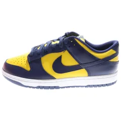 NIKE (ナイキ) DUNK LOW RETRO Michigan ダンク ミシガン ローカットスニーカー イエロー/ネイビー US9.5/27.5cm DD1391-700