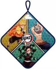 [중고] 잡화 탄지로 & 선일 & 이노스케 루프 첨부 핸드 타올(남아) 리얼 프린트 [귀멸의 칼날]