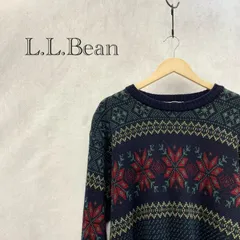 L.L.Bean ノルディック柄 ニット セーター トップス M ネイビー  メンズ ファッション