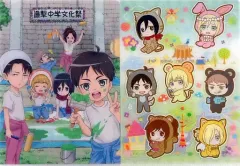 【中古】クリアファイル 進撃中学文化祭 A5ミニクリアファイルセット(2枚組) 「一番くじ 進撃の巨人～進撃!巨人中学校文化祭の巻～」 E賞