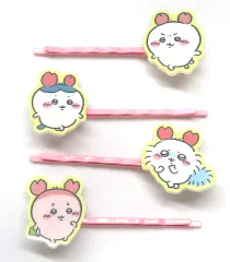 【中古】アクセサリー(非金属) ちいかわ＆ハチワレ＆モモンガ＆カニ(カニカチューシャ) チャーム付きヘアピン 4本セット 「ちいかわ なんか小さくてかわいいやつ×しまむら」