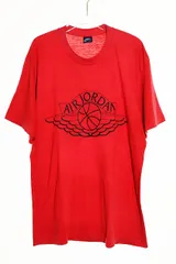 ナイキ NIKE 80s USA製 紺タグ AIR JORDAN 1 WING LOGO TEE XL サイズ 稀少 ヴィンテージ エア ジョーダン ウイング ロゴ Tシャツ フェード 半袖 レッド 赤 米国製 【ブランド古着ベクトル】【中古】250502