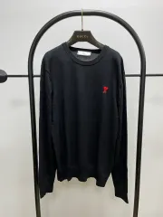 アミamiロゴ ニット ブラック