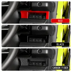 送料無料！25年式スズキJimny Nomade専用多機能ボタンフレーム 右ハンドル用【カーボン/ブラック/レッド】