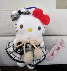 ハローキティ ツイード ぬいぐるみ キーホルダー