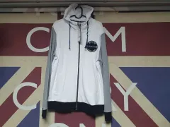 ハッツオン フード ジップアップ ジャケット L 100 XL 105 白