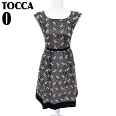 【美品】トッカ TOCCA ノースリーブワンピース 0 花柄 ブラック 花