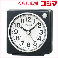 【 新品 未開封 】 セイコー 目覚まし時計 PYXIS 黒メタリック [アナログ] NR449K 未使用 送料無料