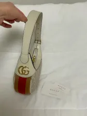 (グッチ/143万円) オフィディア ハーフムーン ミニ ホーボーバッグ コリア エクスクルーシブ ホワイト