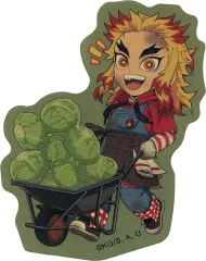 【中古】シール・ステッカー 煉獄杏寿郎(2023/収穫祭) 全みにきゃらイラストメタリックステッカー 「劇場版 鬼滅の刃 無限列車編 上映四周年記念 炎柱・煉獄杏寿郎カフェ×ufotable Cafe×マチ★アソビCAFE×ufotable DINING×uf