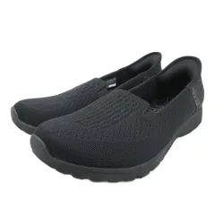 スケッチャーズ SKECHERS 極美品 レゲエ フェスト 2.0 スニーカー シューズ 靴 スリッポン メッシュ 黒 ブラック 24.5cm