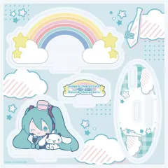 【中古】アクリルスタンド・アクリルパネル 01.初音ミク×シナモロール(コラボイラスト) アクリルスタンドプレート 「ピアプロキャラクターズ×サンリオキャラクターズ」
