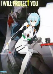 [중고] 포스터(애니메이션) B2 포스터(8개절) 아야나미 레이 [에반게리온 신극장판:서] 월간 뉴 타입 2007년 12월호 부록