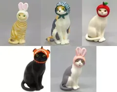 【中古】トレーディングフィギュア 全5種セット 「かわいい かわいい ねこのかぶりものフィギュア」