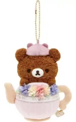 【中古】キーホルダー チャイロイコグマ コリコグのフラワーティータイムテーマ ぶらさげぬいぐるみ 「リラックマ」