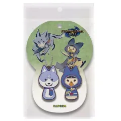 【中古】雑貨 ガルク＆アイルー こけし型 ウッドマスコットセット 「モンスターハンターライズ」