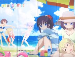 [중고] 태피스트리 집합(수영복) B2 태피스트리 [NEW GAME!]