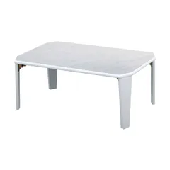 新品 武田コーポレーション ローテーブル リビング 幅75cm 組み立て不要 折り畳み 安定 ちゃぶ台 座卓 頑丈 子供 机 単身 一人暮らし フロアーテーブル75 大理石柄 ホワイト WH75×50×32cm T1-FTD75WH