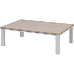 新品 [山善] こたつ テーブル 幅120cm×奥行80cm 長方形 中間入切スイッチ 温度調節無段階 ナチュラル HLT-F12080(ENM/WH)