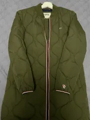 トミー ジーンズ カーキ キルティング ブルゾン ダウン アウター