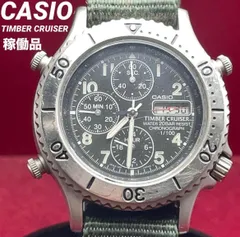 希少 CASIO TIMBER CRUISER アナデジ QZ 電池換済 日本製 ティンバークルーザー カシオ クロノグラフ 稼働品 TIC-4 ヴィンテージ