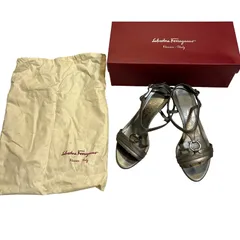 B077 Salvatore Ferragamo サルヴァトーレ フェラガモ ガンチーニ サンダル レディース 6.5