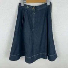 Burberry Blue Label バーバリーブルーレーベル デニムスカート ネイビー 36サイズ レディース 古着 クラシック レトロ