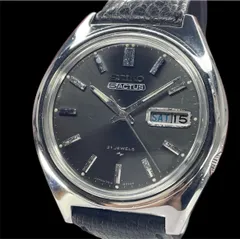 1971年製 SEIKO 5 ACTUS 自動巻 21石 日本製 黒文字盤 ヴィンテージ アンティーク セイコー 稼働品 デイデイト 腕時計