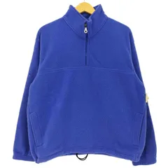 ランズエンド LANDS END 90-00s ハーフジップ フリース プルオーバー 裾ドローコード メンズ import：M 