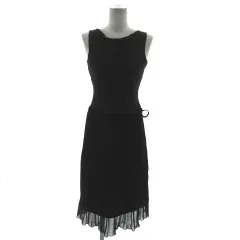 ペイトンプレイス PEYTON PLACE ワンピース フォーマル ノースリーブ リボン プリーツ 切替え ミディ丈 ブラック 黒 7