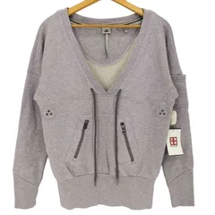 アディダス adidas 裏地パイル地 Vネック スウェット レディース  32