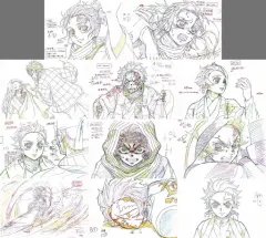 【中古】ポストカード 竈門炭治郎 展示原画ポストカード11枚セット 「鬼滅の刃 キャラクター絵巻カフェ in ufotable cafe」