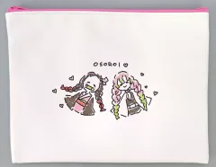【中古】バッグ 竈門禰豆子＆甘露寺蜜璃 ゆるフラットポーチ 「鬼滅の刃 全集中展 刀鍛冶の里編・柱稽古編」