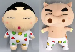 【中古】ぬいぐるみ 全2種セット パジャマパーティーでっかいぬいぐるみ～白いパジャマだゾ～ 「クレヨンしんちゃん」