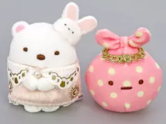 【中古】ぬいぐるみ しろくま＆ふろしき てのりぬいぐるみ うさぎのふしぎなおまじないテーマ 「すみっコぐらし」