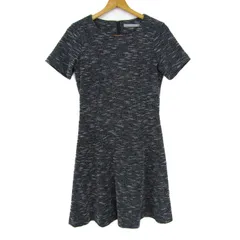 セオリーリュクス ワンピース トップス 半袖 ツイード レディース 40サイズ 白×紺 theory luxe 【中古】