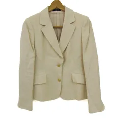 アクアスキュータム テーラードジャケット アウター シルク リネン混 レディース 9Sサイズ ベージュ Aquascutum 【中古】のサムネイル