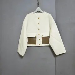 ss週末特価ss ラウンドスナップボタン ハンドメイド ジャケット S n1214