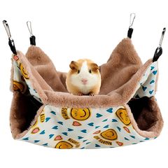 MUYYIKA 小さな ペット ぶら下がっている 2段ベッド 暖かい ハンモック ベッド ケージ 付属品 オウムフクロモモンガフェレットリスハムスターラットのために眠っている寝具の隠れ家 0
