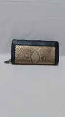 ダイヤモンド•パイソン/牛革　ラウンドタイプ　ロングウォレット