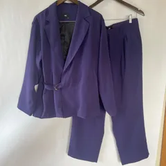 【美品】HARE ハレ　2way トロミタイロックンジャケット　トロミトラウザー　スーツ　セットアップ　S パープル