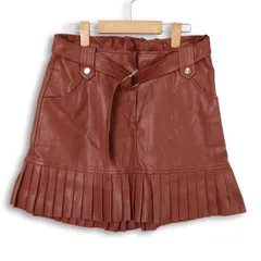 ZARA ザラ 秋冬 ストレッチ★ フェイク レザー ミニ スカート Sz.M レディース