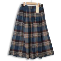 【新品 未使用】 SM2 Samansa Mos2 サマンサモスモス 秋冬★ チェック柄 フレア プリーツ スカート Sz.F レディース