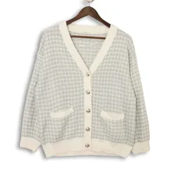 C.O.L.Z.A コルザ 秋冬 ニット★ チェック カーディガン 羽織り Sz.M レディース