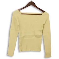 GRL グレイル 秋冬★ レーヨン リブニット スクエアネック セーター Sz.M レディース